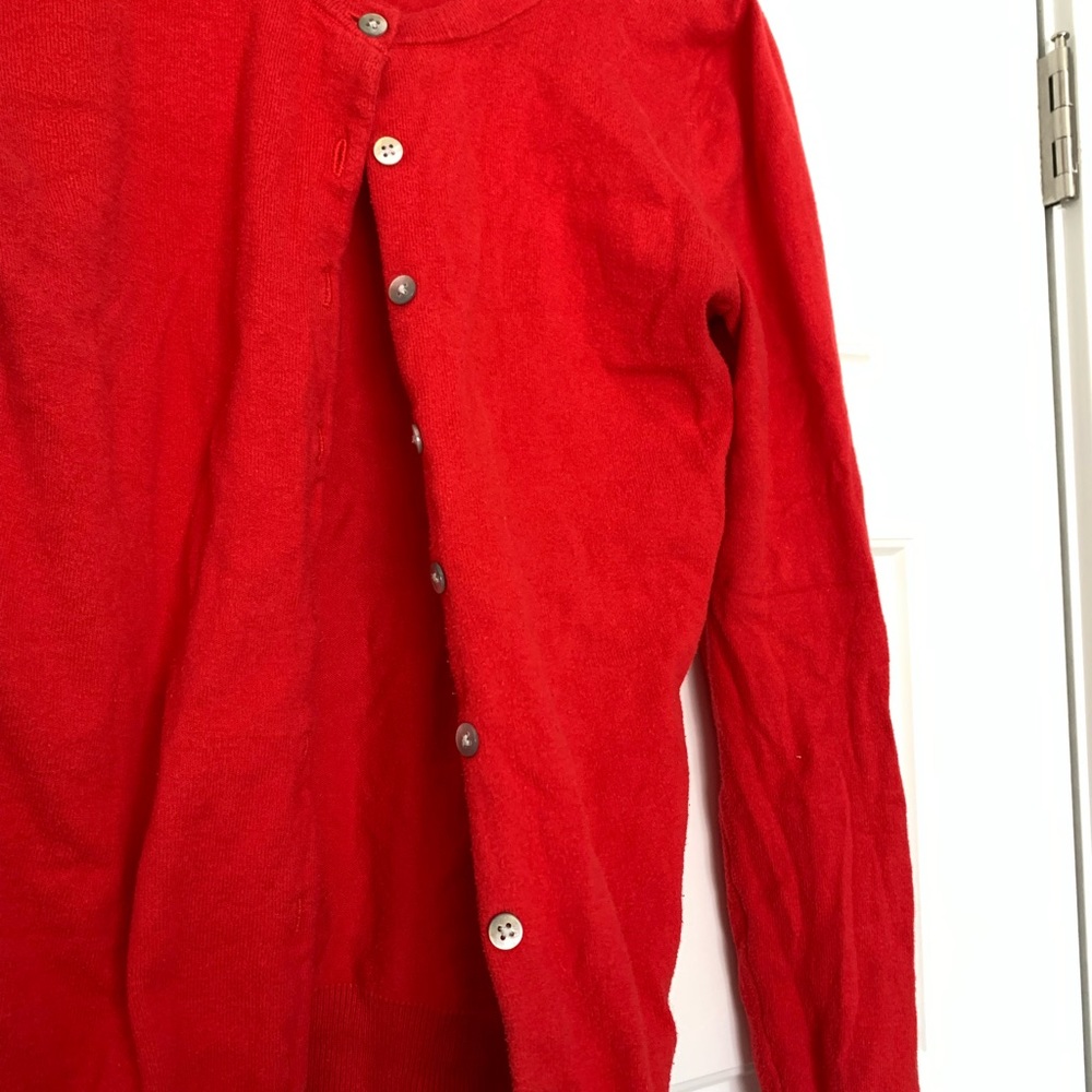 Old Navy red cardigan